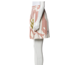 Christian Dior New Women's Silk Pink White Skirt