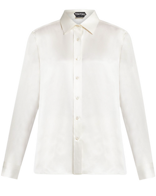 Tom Ford Womens Satin Silk SHIRT In White