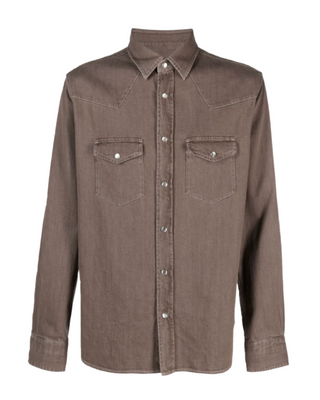 Tom Ford Mens Button Down in Burgundy