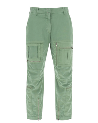 Tom Ford Womens Twill Cargo Pants in Green