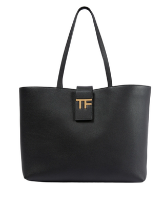 Tom Ford Womens Small Leather Tote Bag In Black