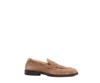 Brunello Cucinelli Mens Loafers in Dark Beige