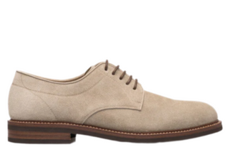 Brunello Cucinelli Mens Suede Derbies in Brown