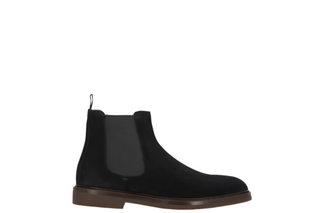 Brunello Cucinelli Elasticated-Panel Chelsea Ankle Boots in Black