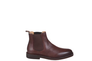 Brunello Cucinelli Mens Leather Chelsea Boots in Dark Brown