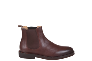 Brunello Cucinelli Mens Leather Chelsea Boots in Dark Brown