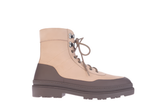 Brunello Cucinelli Mens Calfskin Leather Boots in Medium Beige