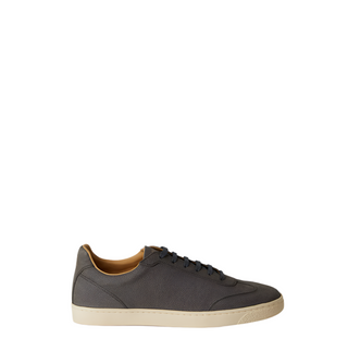 Brunello Cucinelli Pebbled Leather Sneakers in Grey