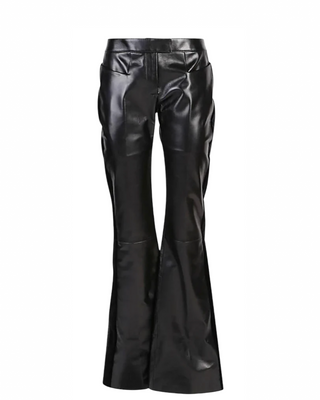 Tom Ford Womens Calfskin Leather Flare Leg Trouser Pant