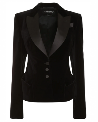 Tom Ford Womens Velvet Blazer In Black