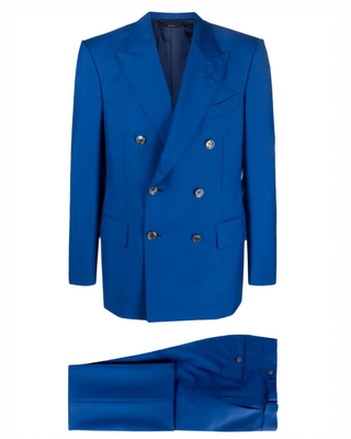 Tom Ford Mens Double Breasted Cobalt Blue Atticus Suit