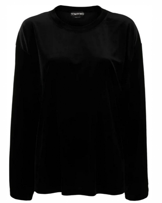 Tom Ford Womens Velour Blouse In Black