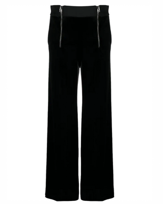 Tom Ford Womens Velvet Zippered Trousers In Black