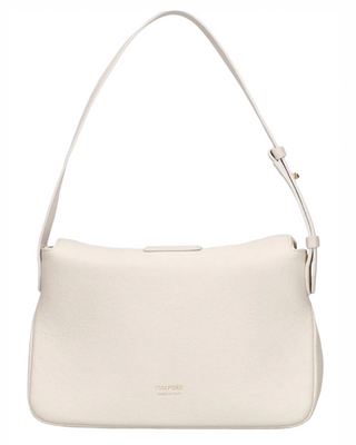 Tom Ford Womens Mini Grained Leather Shoulder Bag In White
