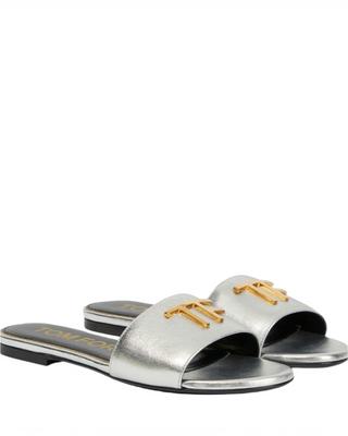 Tom Ford Womens SLIDES In Silver