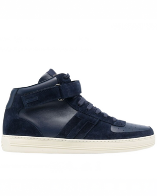 Tom Ford Mens High Top Sneakers In Blue