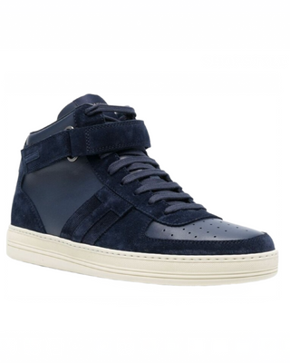 Tom Ford Mens High Top Sneakers In Blue