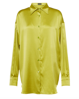 Tom Ford Womens Silk Blend Shirt In Acid Green