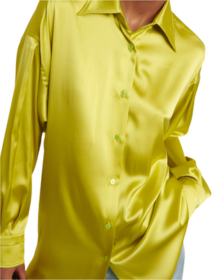 Tom Ford Womens Silk Blend Shirt In Acid Green