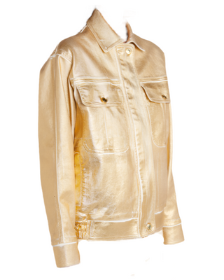 Tom Ford Womens Coated Denim Jacket In Gold