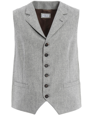 Brunello Cucinelli Womens Grey Color Vest