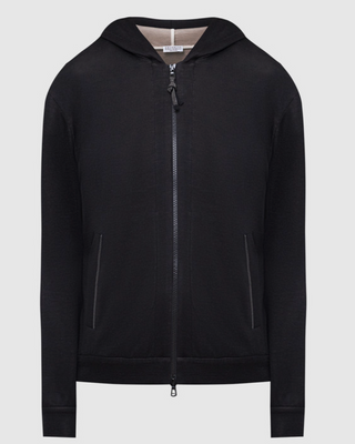 Brunello Cucinelli Womens Black Full-Zip Sweatshirt