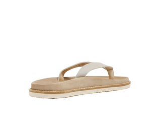 Brunello Cucinelli Mens Suede Flip Flops In Limestone