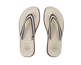 Brunello Cucinelli Mens Flip Flop Slippers In Brown