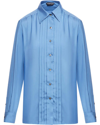 Tom Ford Womens Button Down Shirt In Blue