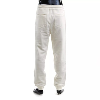 Brunello Cucinelli New Mens 100% White Cotton Joggers