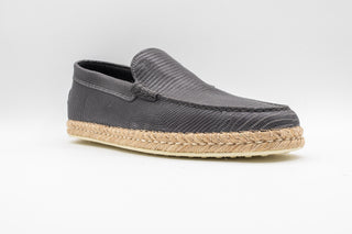 Tod’s New Men’s Grey Textured Leather Espadrilles