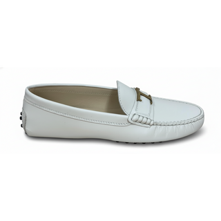 TODS WOMENS LOAFERS IN PEARL