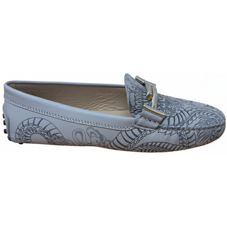 TODS Womens Double T Tattoo-Gommino Driving Shoes