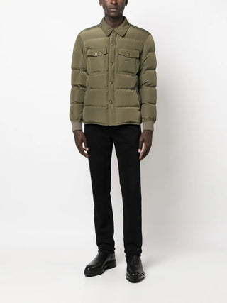 Tom Ford Mens Techno Ottoman Padded Green Jacket