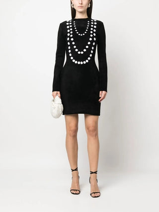 Alaia New Tailored Blazer Dark Grey Black Prince Of Whales Pattern