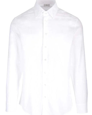 ETRO Mens White Subtle Paisley Print Button Down Shirt