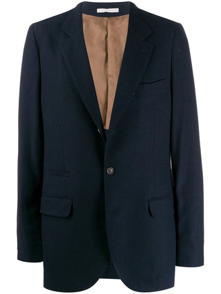 Brunello Cucinelli New Mens Navy Cashmere & Silk Blazer