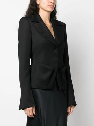 Tom Ford Womens Black Virgin Wool Blazer