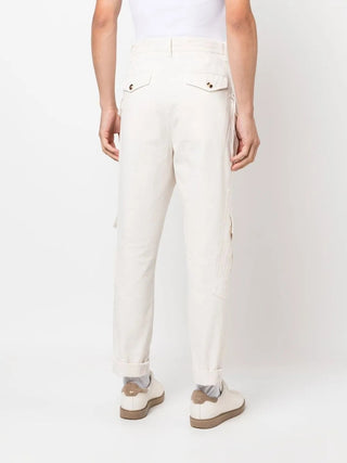 Brunello Cucinelli New Mens White Cargo Pants