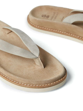 Brunello Cucinelli Mens Slippers In Sand