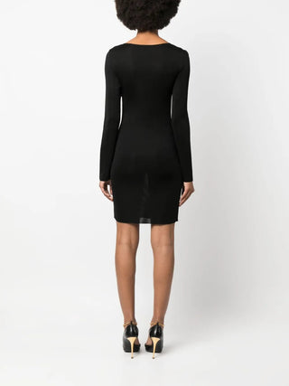 Tom Ford Womens Cut Out Knitted Mini Dress In Black