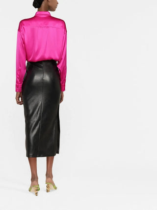 Tom Ford Womens Silk Satin Shirt In Pink
