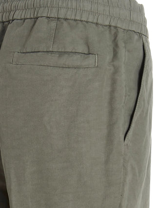 Brunello Cucinelli Men's Pleat Detailed Drawstring Trousers In Green