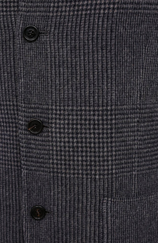 Brunello Cucinelli New Men’s Reversible Grey Beige Cashmere Blend Coat