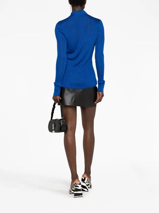 Tom Ford Womens Blue Button Up Blouse