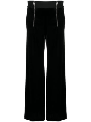 Tom Ford Womens Velvet Zippered Trousers In Black