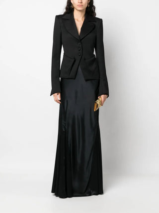 Tom Ford Womens Black Virgin Wool Blazer