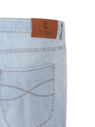 Brunello Cucinelli New Men’s Light Wash Denim Jeans