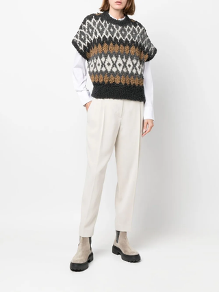 Brunello Cucinelli Womens Latte Pants
