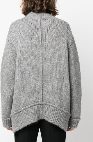 Tom Ford Womens Alpaca Wool V-Neck Jumper In Gray